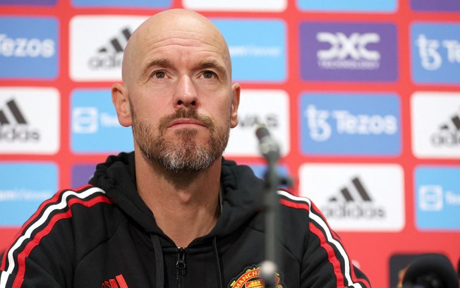 Erik ten Hag está pressionado no cargo - Foto: Con Chronis/AFP via Getty Images