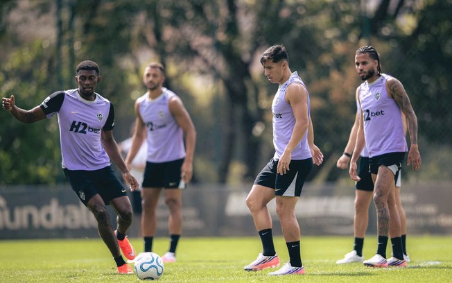 Atético encerrou a preparação para enfrentar o Bragantino Atético encerrou a preparação para enfrentar o Bragantino