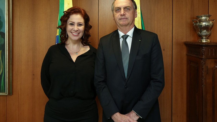 Carla Zambelli e o presidente Jair Bolsonaro