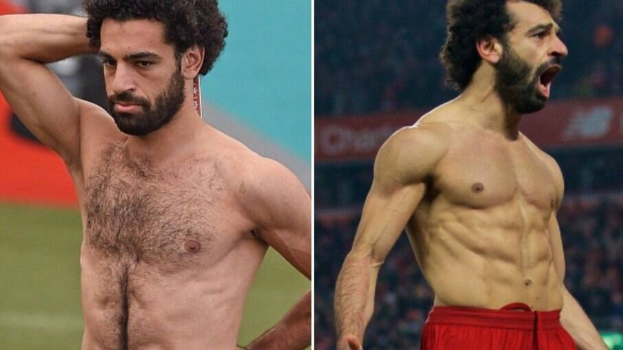 Comparado a Cristiano Ronaldo, Salah tem transformação física