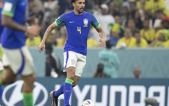 Marquinhos em ação com a camisa da Seleção Brasileira nesta Data-Fifa - Foto : Staff Images / CBF