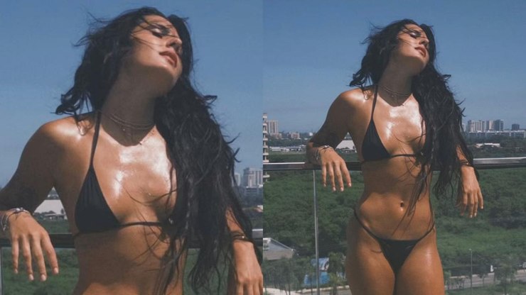 Ana Castela surge de biquíni em varanda de hotel:&nbsp;“Belíssima”