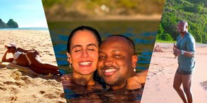 Carol Peixinho abre álbum de fotos com Thiaguinho em Noronha