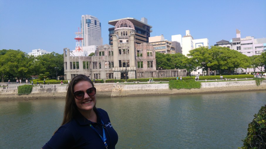 Turismóloga Thaís Reiner incluiu Hiroshima em roteiro pelo Japão