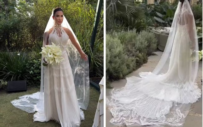 Noiva brasileira usa primeiro vestido do mundo feito com impressora 3D