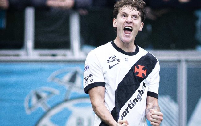 Thiago Mendes comemora o gol que abriu o caminho da virada do Gigante da Colina Thiago Mendes comemora o gol que abriu o caminho da virada do Gigante da Colina