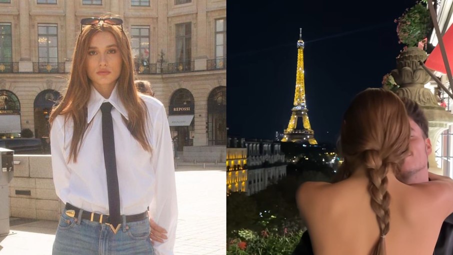 Sasha posa em pontos turísticos de Paris