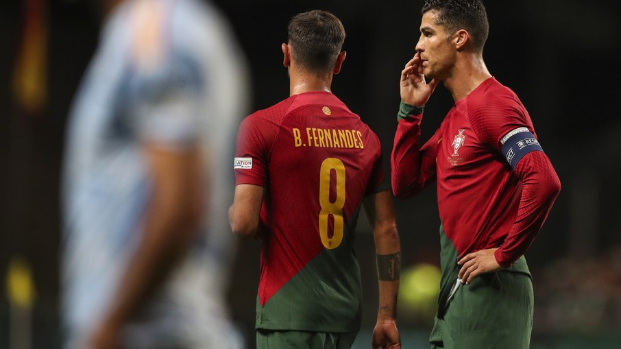 Cristiano Ronaldo negou rumores de conflito com Bruno Fernandes