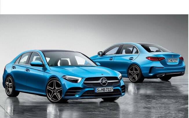 O novo Mercedes Classe C ganhará características do irmão, o hatchback Classe A