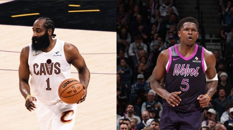 James Harden e Anthony Edwards são destaques dos Cavaliers e Timberwolves