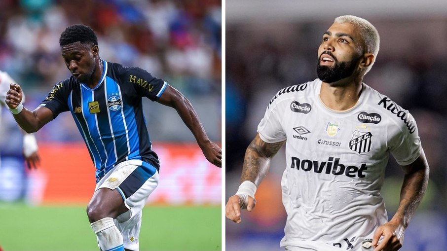 Amuzu, no Grêmio, e Gabigol, no Santos, devem ser titulares no Brasileirão Amuzu, no Grêmio, e Gabigol, no Santos, devem ser titulares no Brasileirão
