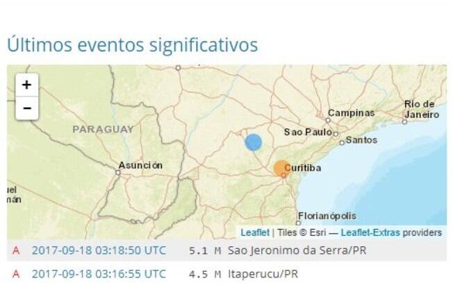 Terremotos no Brasil: tremores de terra assustam moradores de cidades da região serrana do Paraná