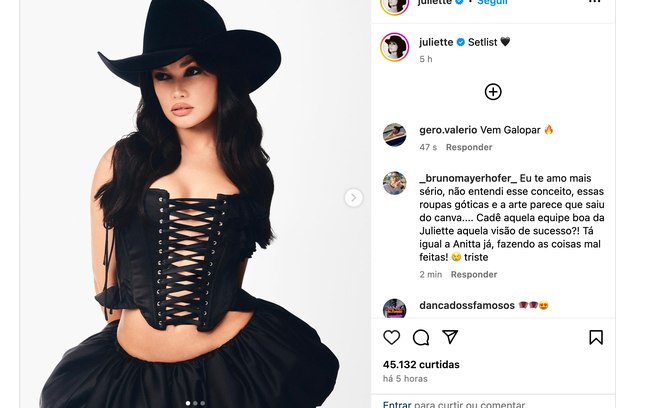 Juliette surpreende e gravará música de Anitta no São JUão