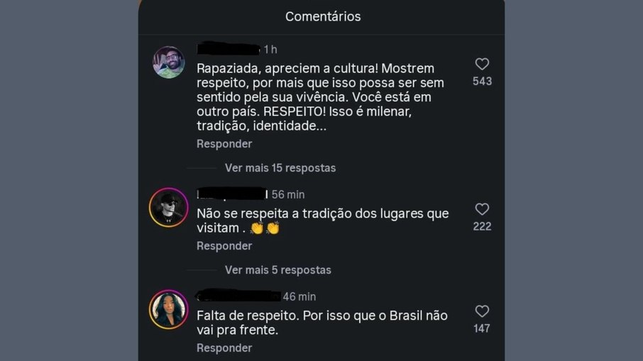 Comentários sobre as reações dos jogadores durante a cerimônia Comentários sobre as reações dos jogadores durante a cerimônia