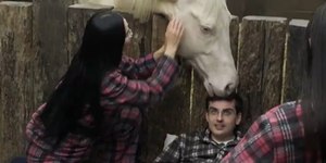 'A Fazenda 17': Cavalo morde a cabeça de Dudu Camargo