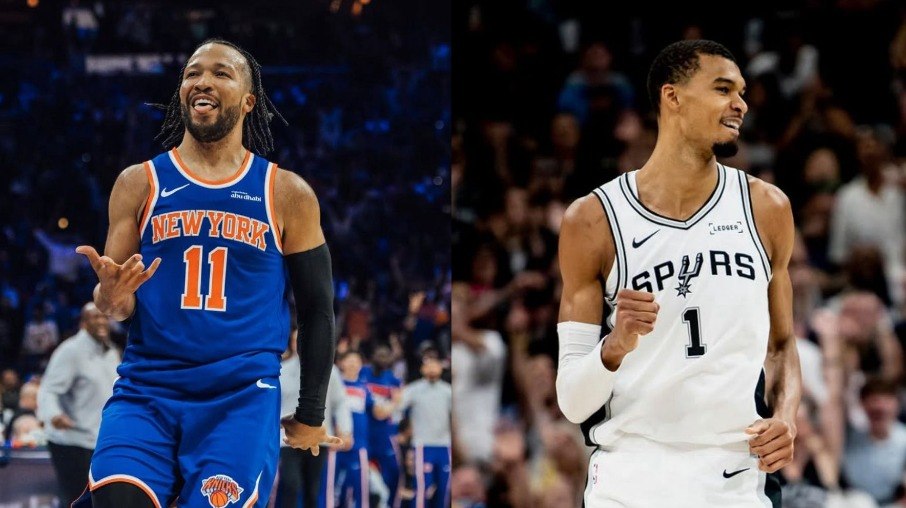 Jalen Brunson e Wembanyama são destaques do Knicks e Spurs Jalen Brunson e Wembanyama são destaques do Knicks e Spurs