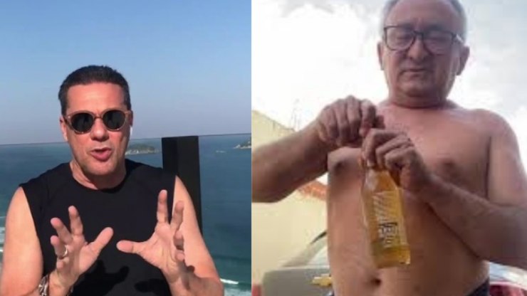 Recém-aposentado, Luxa imita influenciador "Divo" na praia