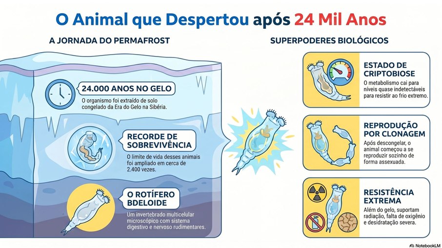 Animal congelado há 24 mil anos “volta à vida” e se reproduz em laboratório