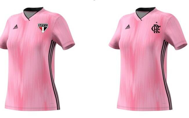 A nova camisa rosa de São Paulo e Flamengo
