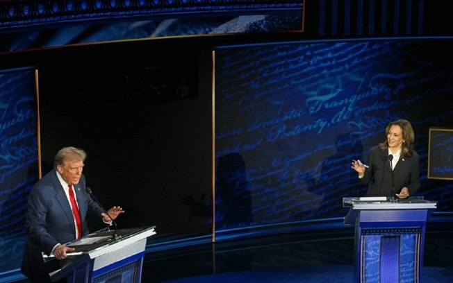 A democrata Kamala Harris e o republicano Donald Trump se enfrentam em seu primeiro debate da eleição presidencial dos EUA