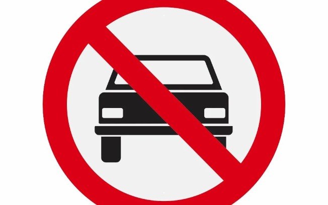 Placa de proibição de veículos no Brasil Placa de proibição de veículos no Brasil