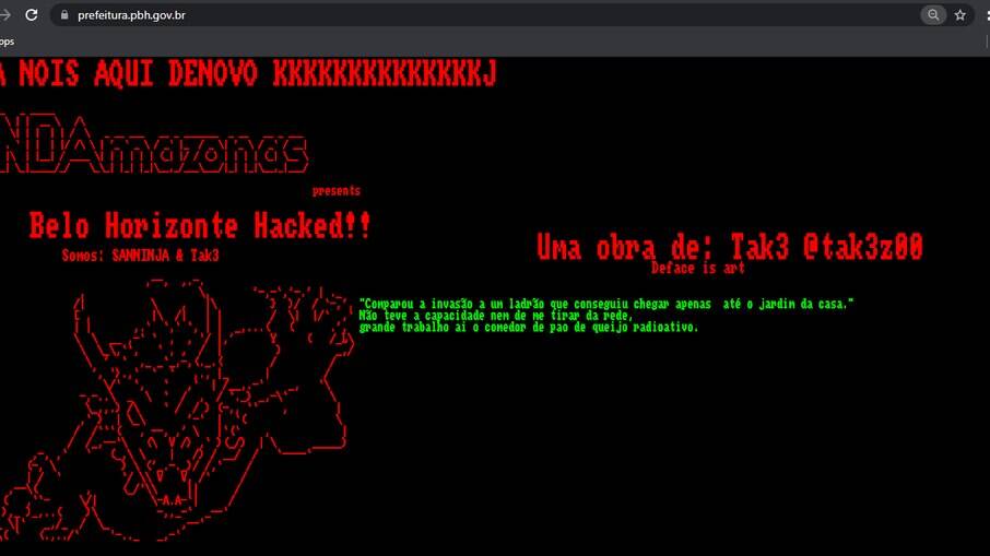 Hackers invadiram portal da Prefeitura duas vezes em menos de 24 horas