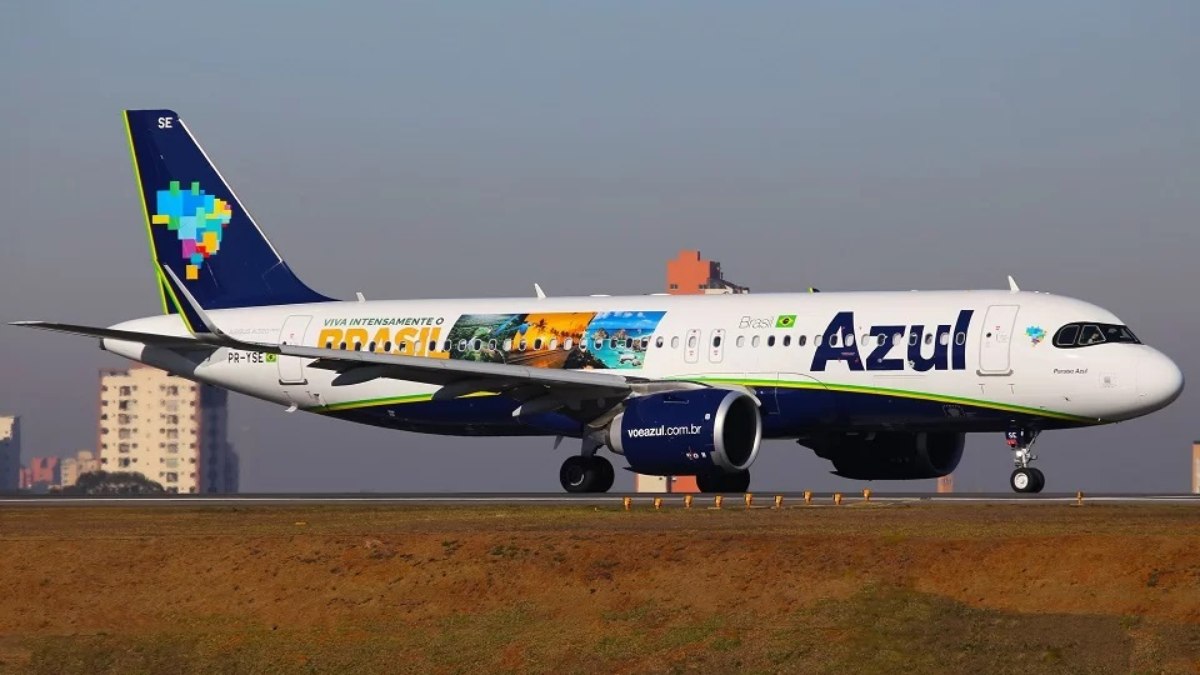 Aeronave da Azul em Congonhas Aeronave da Azul em Congonhas