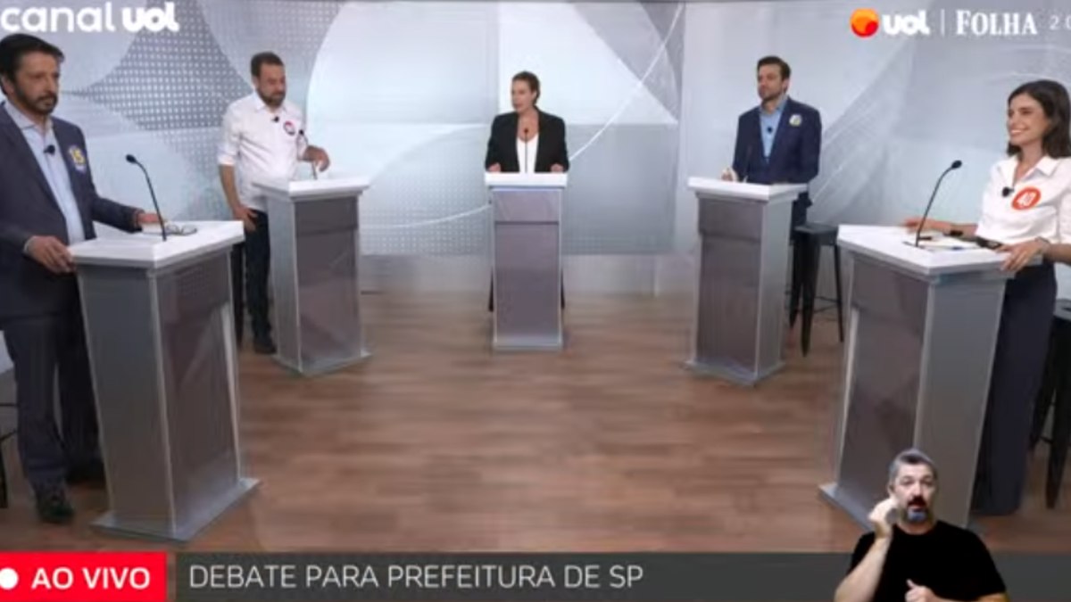 Os participantes são os quatro mais bem colocados numericamente nas pesquisas recentes do Datafolha: Ricardo Nunes (MDB), Guilherme Boulos (PSOL), Pablo Marçal (PRTB) e Tabata Amaral (PSB).