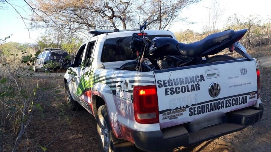 A moto foi encontrada na localização indicada no bilhete