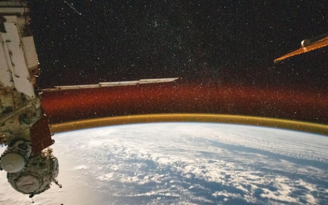 Airglow: foto da ISS mostra como é brilho no ar visto do espaço