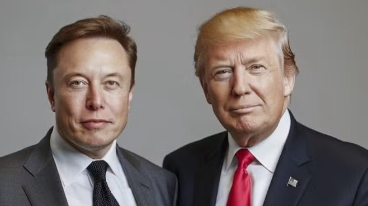 Elon Musk (E) e Donald Trump (D) trabalharão juntos no governo dos EUA