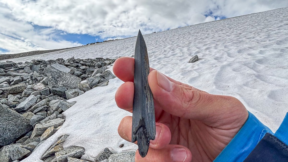 Ponta de flecha de ardósia de 5 mil anos Ponta de flecha de ardósia de 5 mil anos