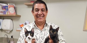 Zeca Pagodinho adota dois gatos irmãos e ganha apoio com gesto solidário