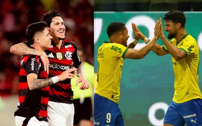 Luiz Araújo e Pedro são armas do Fla. Vitor Roque e Flaco López, do Palmeiras.