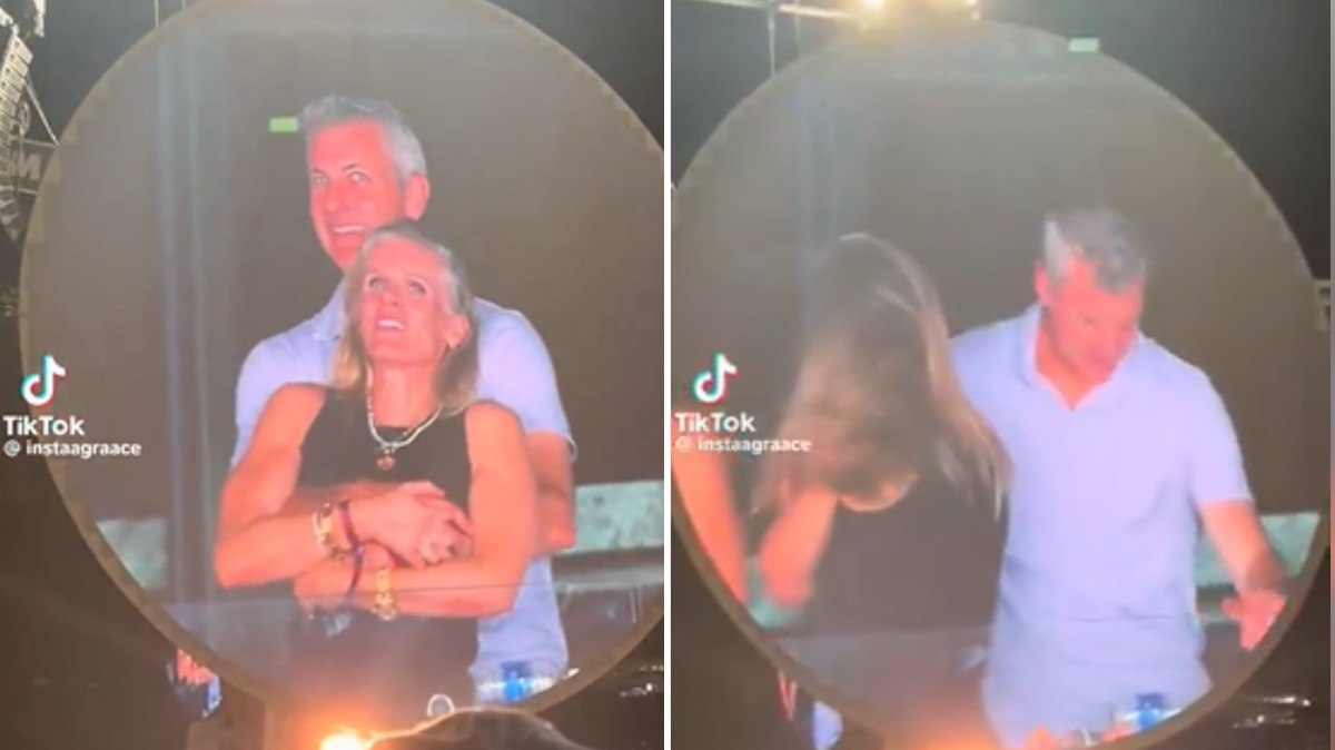 Reação de casal surpreende Chris Martin durante show do Coldplay