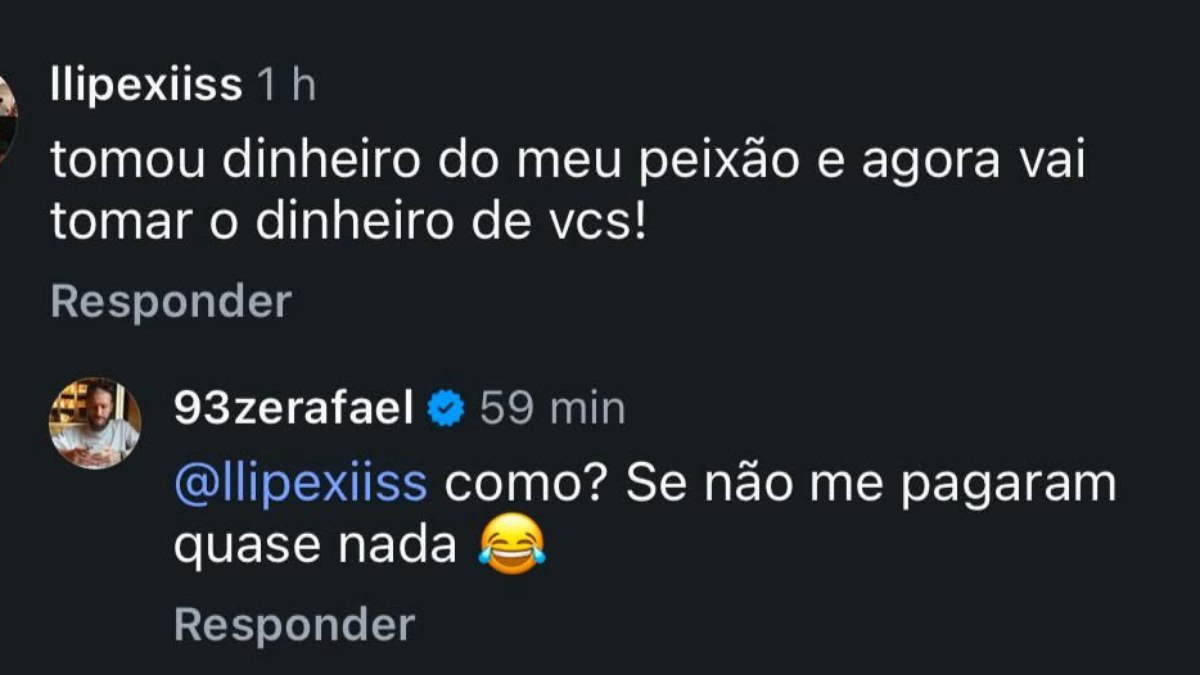 Zé Rafael discute com torcedores do Santos nas redes sociais
