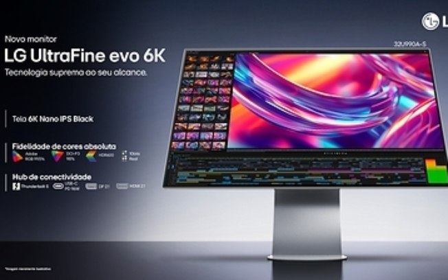 LG anuncia no Brasil o monitor 32U990A-S com resolução 6K voltado a profissionais que demandam máxima precisão e tecnologia de ponta