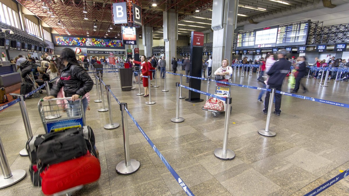 Aeroporto de Guarulhos, especializado nos voos internacionais