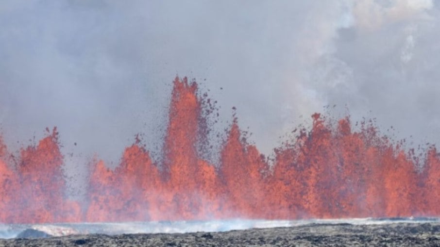 Vulcão entrou em erupção pela quinta vez em seis meses na Islândia