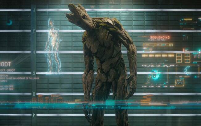 Vin Diesel emprestou sua voz e seus movimentos para dar vida ao alineniga Groot em ''Guardiões da Galáxia''