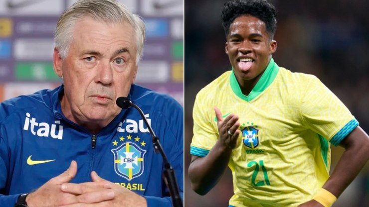 Ancelotti se livra de Neymar e cita Endrick: "Futuro da Seleção"