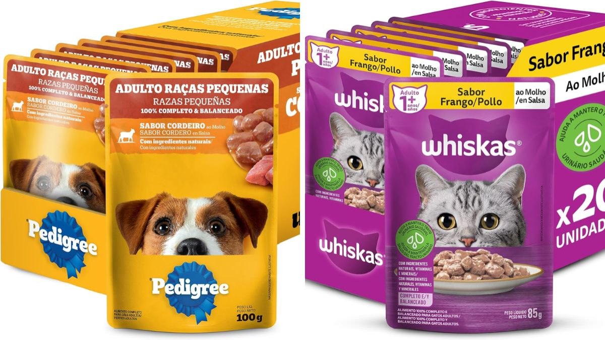 sachês de alimentação combinam sabor e o poder de garantir o bem-estar dos pets