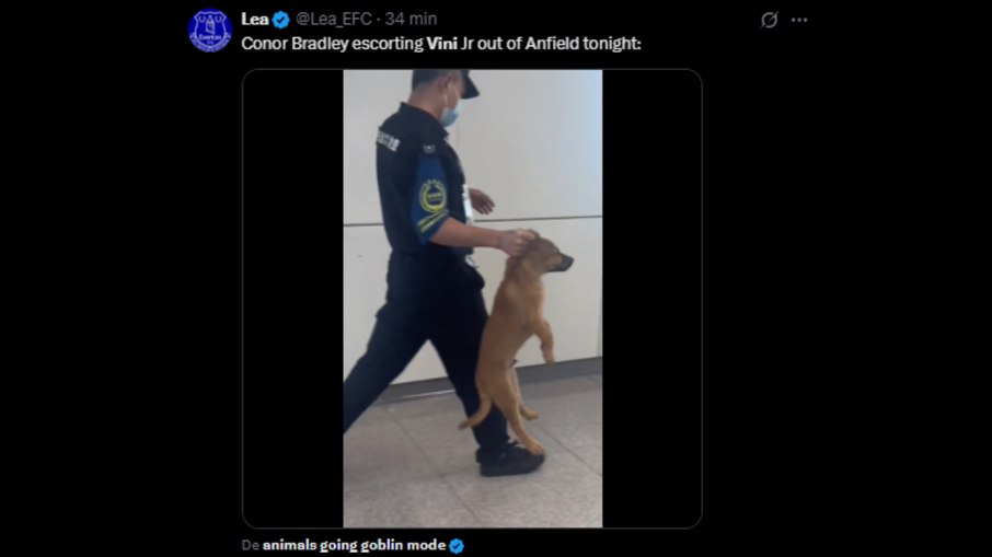 Domínio de Conor Bradley sobre Vini Jr. gera memes na internet