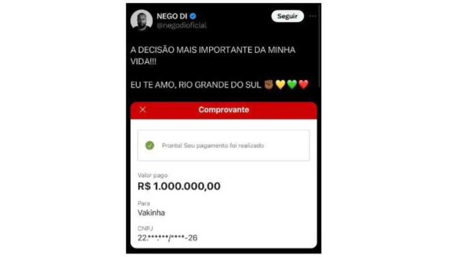 O influenciador publicou a O influenciador publicou a