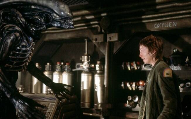 Lambert em ''Alien: O Oitavo Passageiro'', quando dá de cara com o Xenomorfo dentro da nave espacial da tripulação