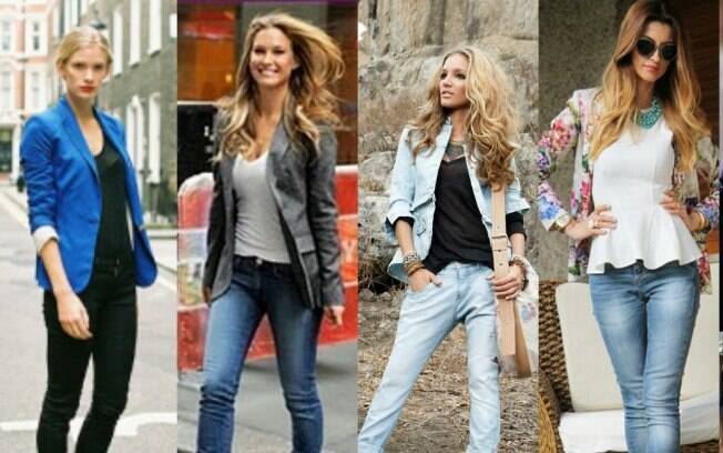 Moderno e super despojado, o match jeans e blazer está cada vez mais em alta