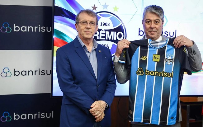 Grêmio e Inter celebram parceria com o Banrisul até o fim do Brasileirão Grêmio e Inter celebram parceria com o Banrisul até o fim do Brasileirão