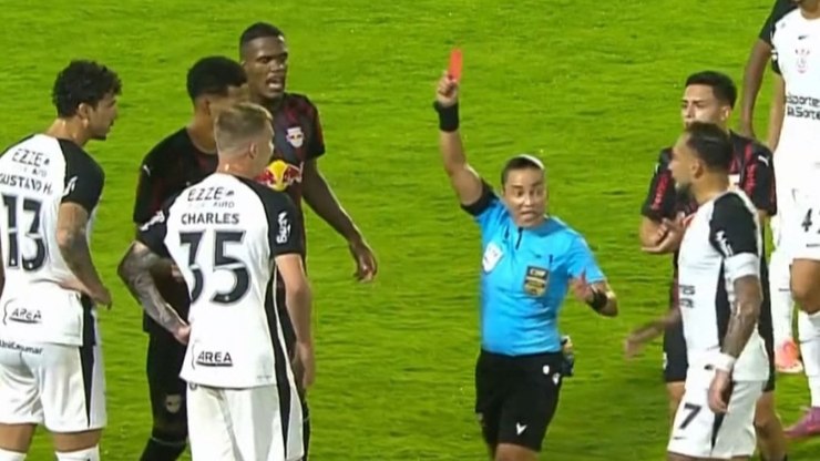 Neto se revolta com Edina por atuação em Bragantino x Corinthians