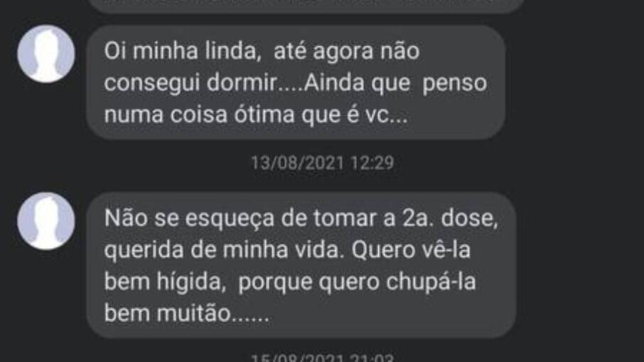 Mensagem enviada pelo professor Douglas Dâmaso dos Santos para sua ex-aluna Elielma Rodrigues e entregue à Polícia Civil do Ceará 