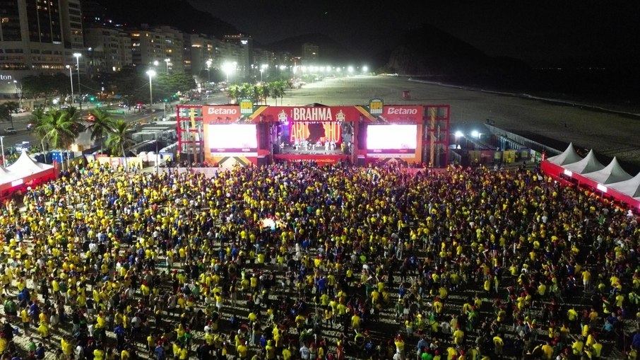 Arena Copacabana na estreia do Brasil na Copa